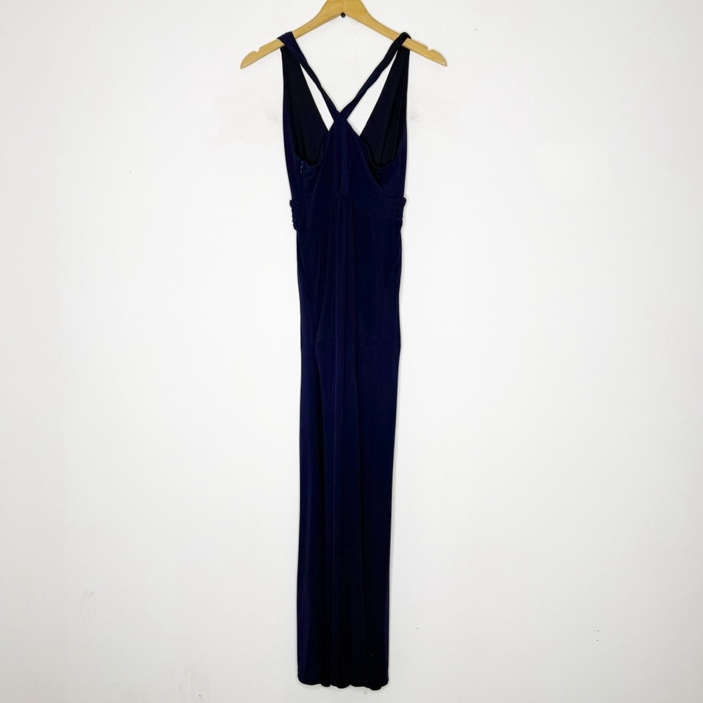 Maeve Yuma Navy Blue Maxi Dress Size 6 Formal Sleeveless V-Neck Pockets - Picture 7 of 8